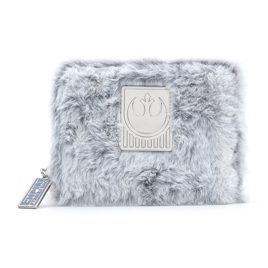 Loungefly X Star Wars Empire Strikes Back 40th Anniversary Hoth Sherpa Zip Around Purse - GeekCore