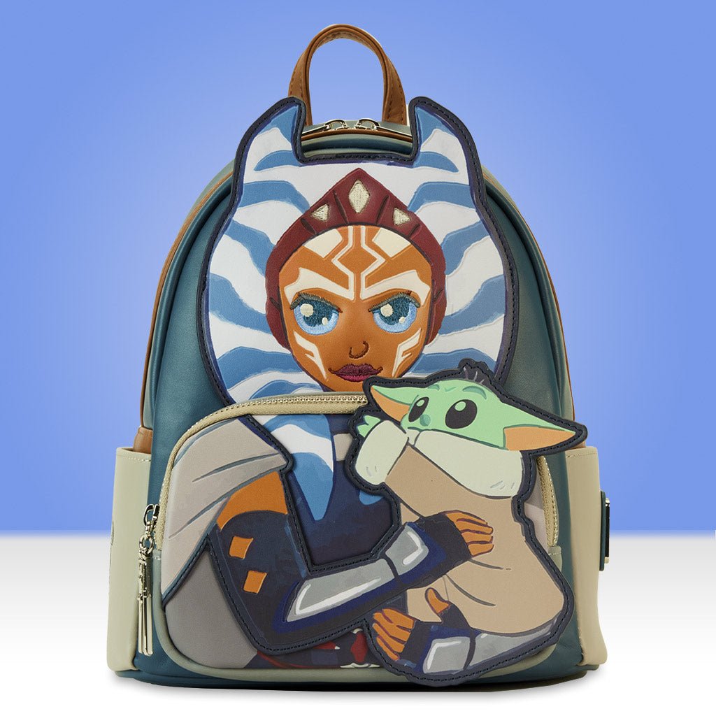 Loungefly x Star Wars The Mandalorian Ahsoka Holding Grogu Mini Backpack - GeekCore