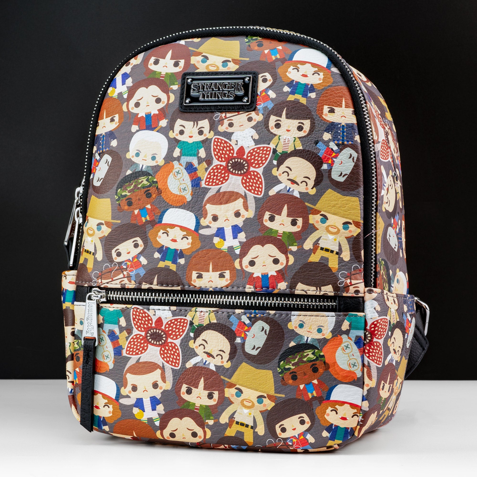 Loungefly x Stranger Things Character Chibi AOP Mini Backpack - GeekCore