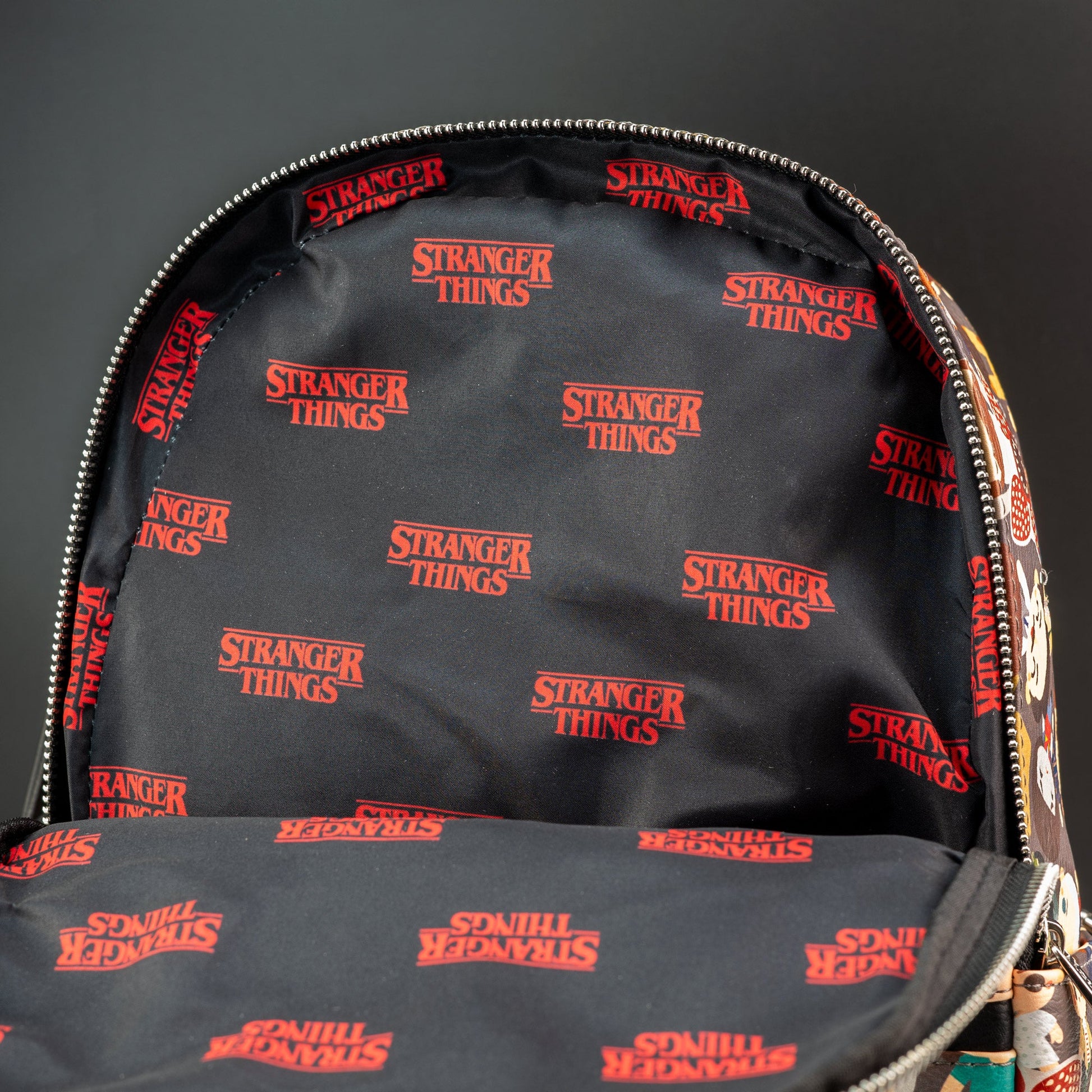 Loungefly x Stranger Things Character Chibi AOP Mini Backpack - GeekCore