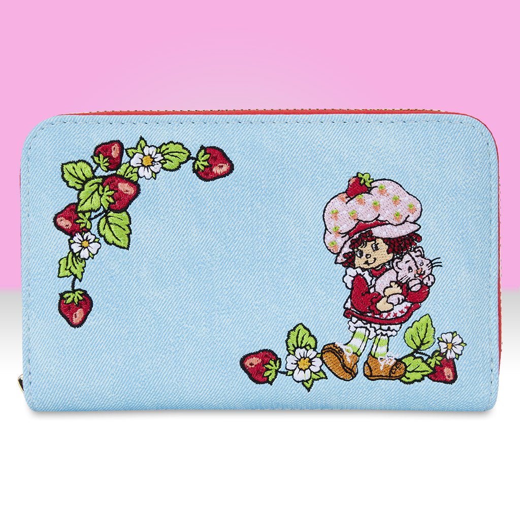 Loungefly x Strawberry Shortcake Denim Plaid Wallet - GeekCore