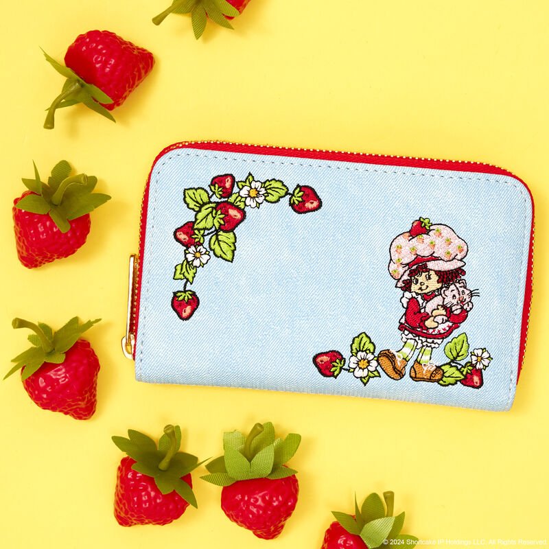 Loungefly x Strawberry Shortcake Denim Plaid Wallet - GeekCore