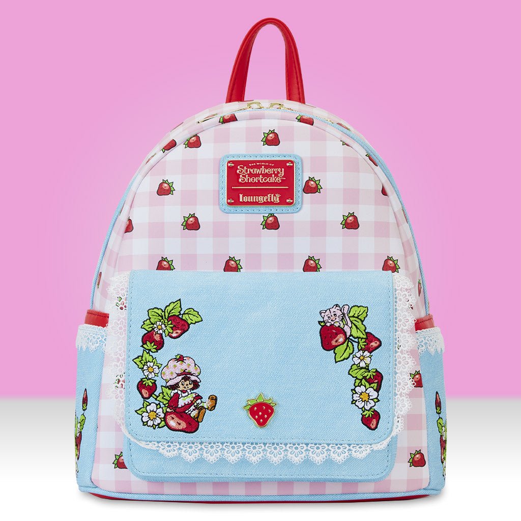 Loungefly x Strawberry Shortcake Denim Pocket Mini Backpack - GeekCore