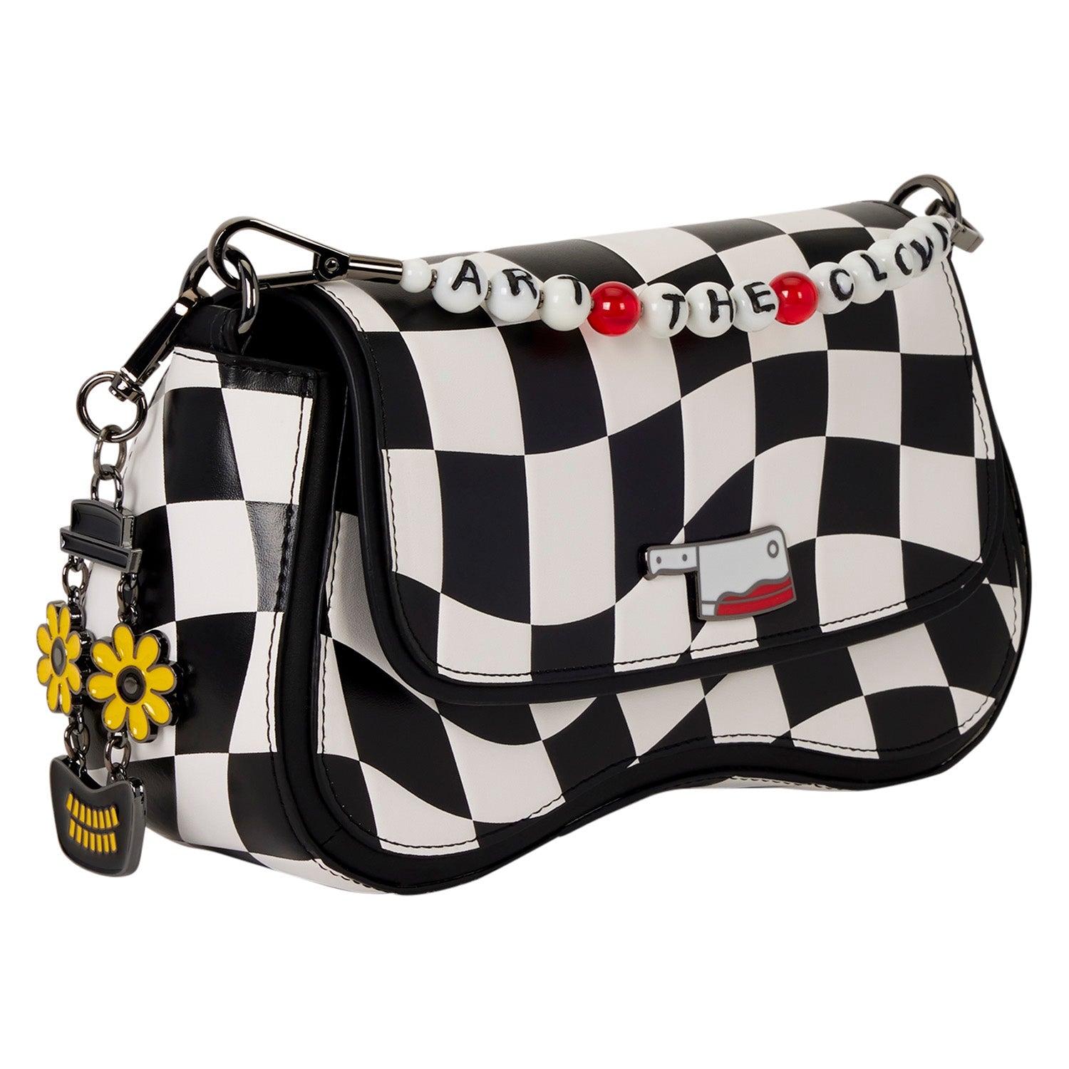 Loungefly x Terrifier Art the Clown Checkered Crossbody Bag - GeekCore
