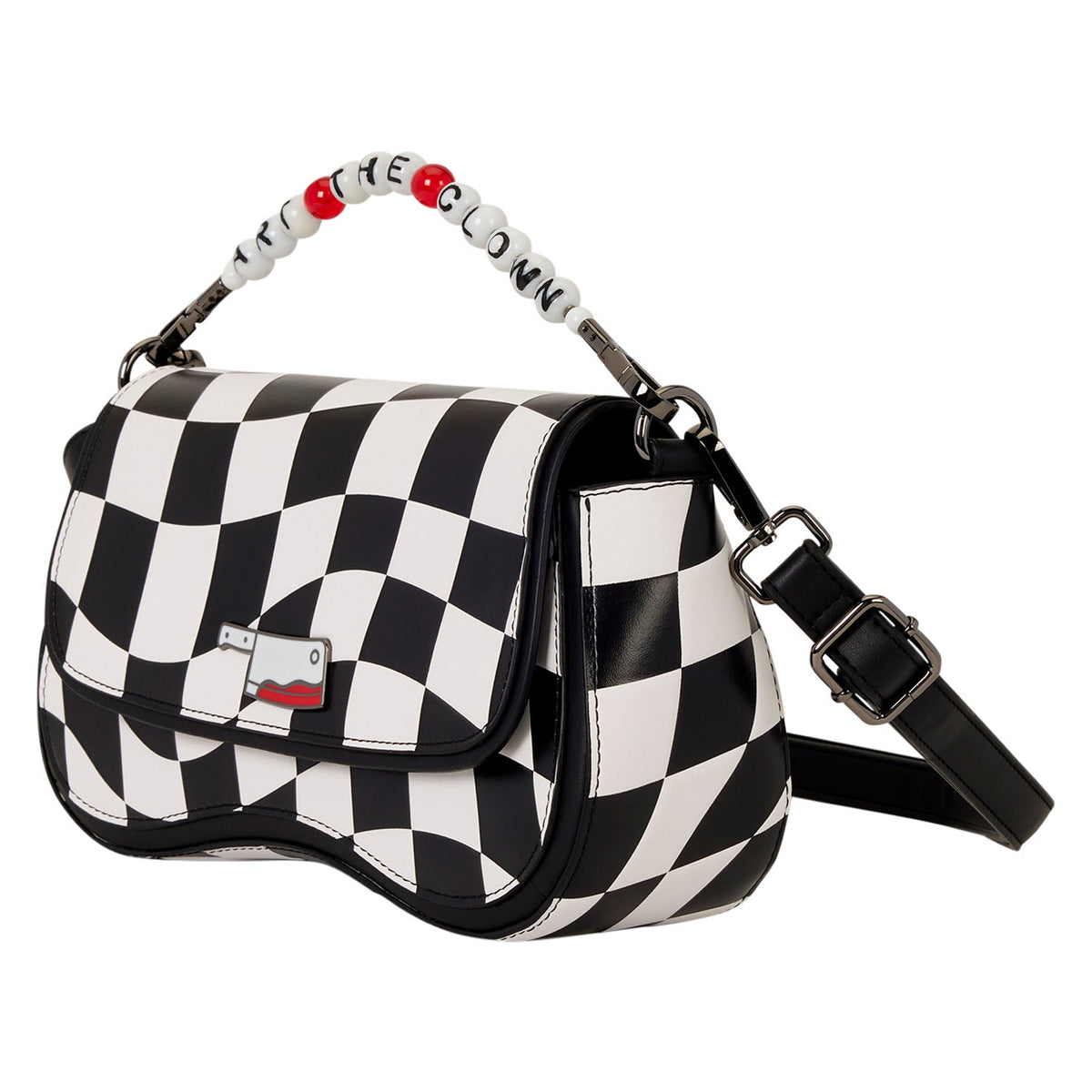 Loungefly x Terrifier Art the Clown Checkered Crossbody Bag - GeekCore