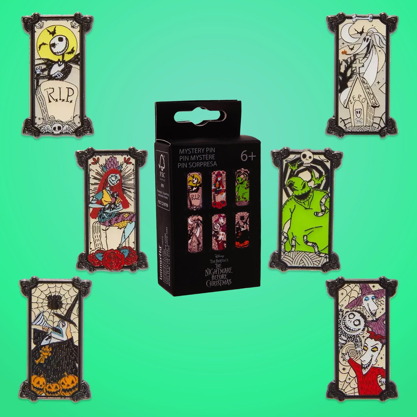 Loungefly x The Nightmare Before Christmas Character Portrait Blind Box Mystery Pin - GeekCore