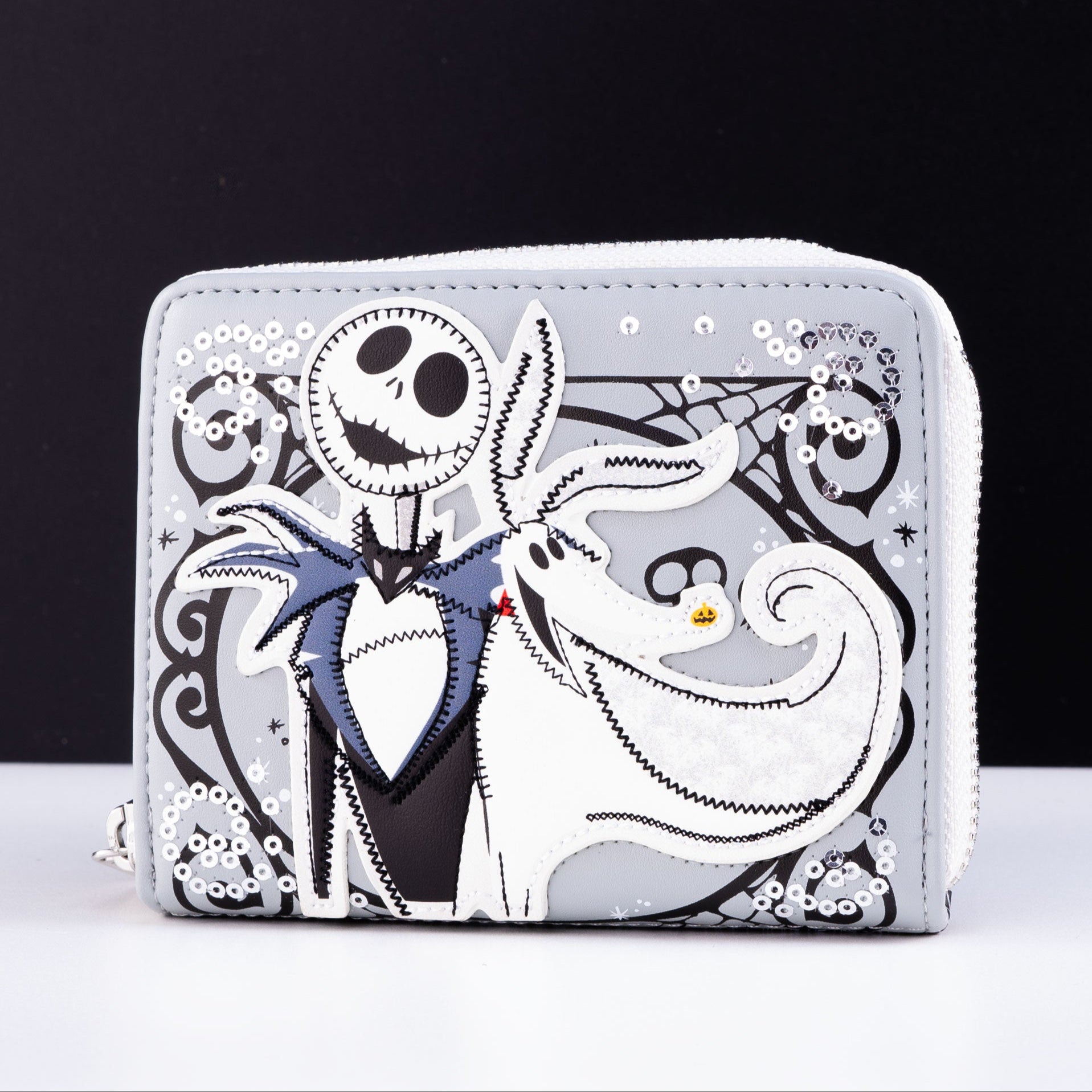 Loungefly x The Nightmare Before Christmas Jack and Zero Sequin Wallet - GeekCore