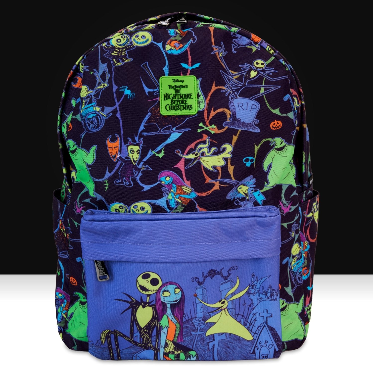 Loungefly x The Nightmare Before Christmas Neon Glow - In - Dark Full - Size Nylon Backpack - GeekCore