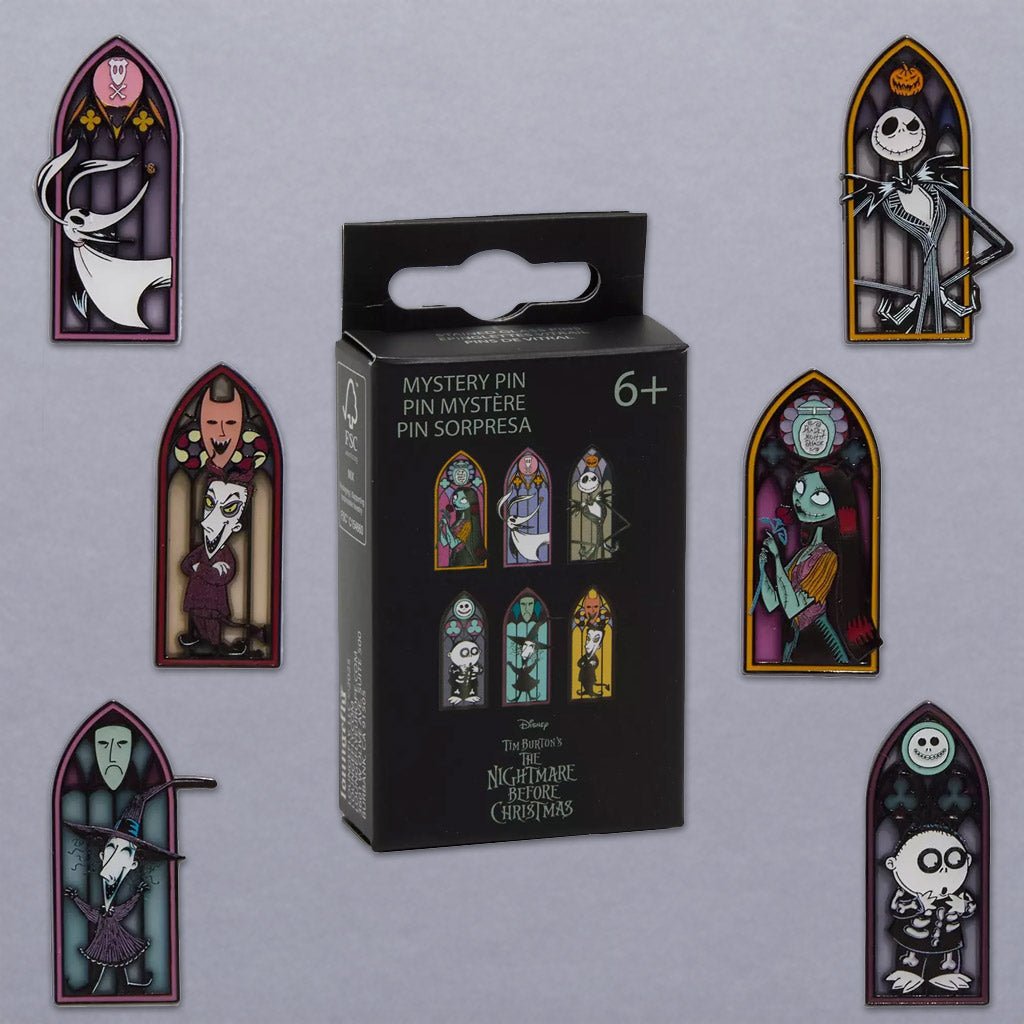 Loungefly x The Nightmare Before Christmas Stained Glass Character Blind Box Mystery Pin - GeekCore