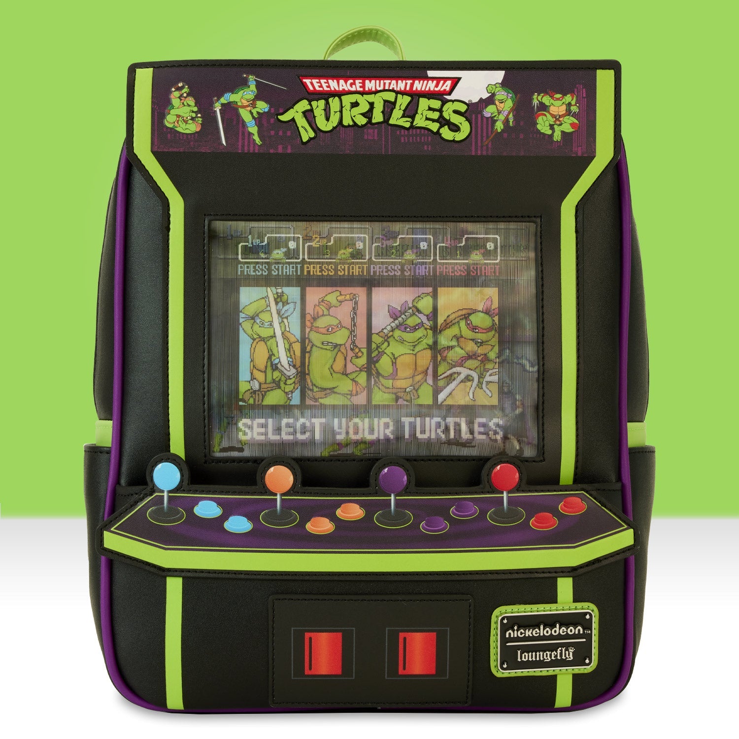 Loungefly x TMNT 40th Anniversary Vintage Arcade Mini Backpack - GeekCore