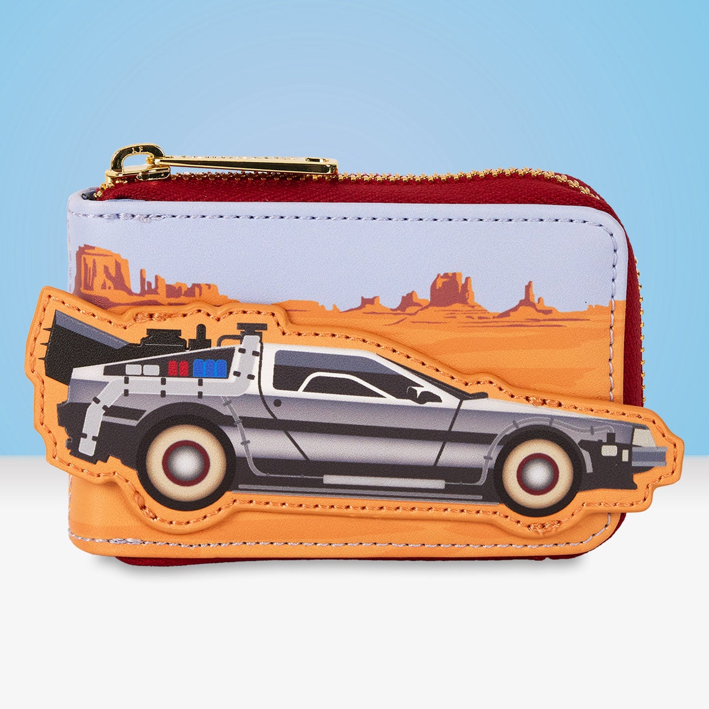 Loungefly x Universal Back to the Future 40th Anniversary DeLorean Accordion Wallet - GeekCore