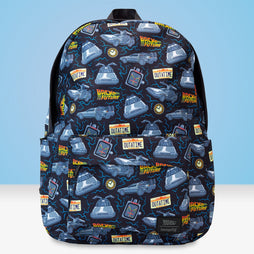 Loungefly x Universal Back to the Future 40th Anniversary Nylon Full - Size Backpack - GeekCore