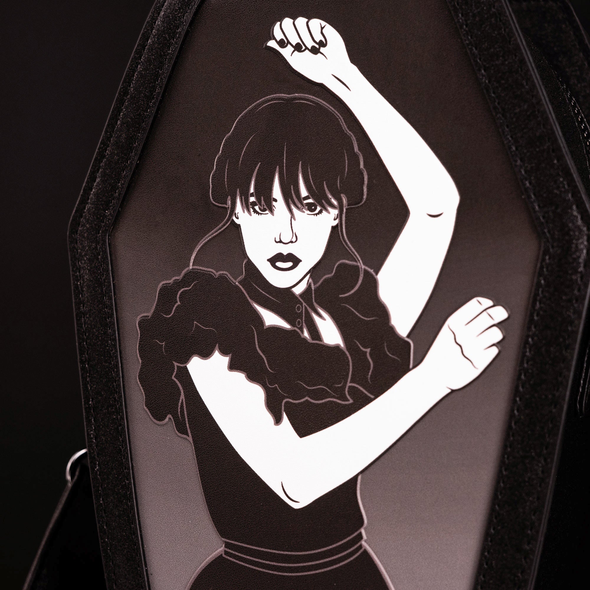 Loungefly x Wednesday Dance Pose Coffin Crossbody Bag - GeekCore