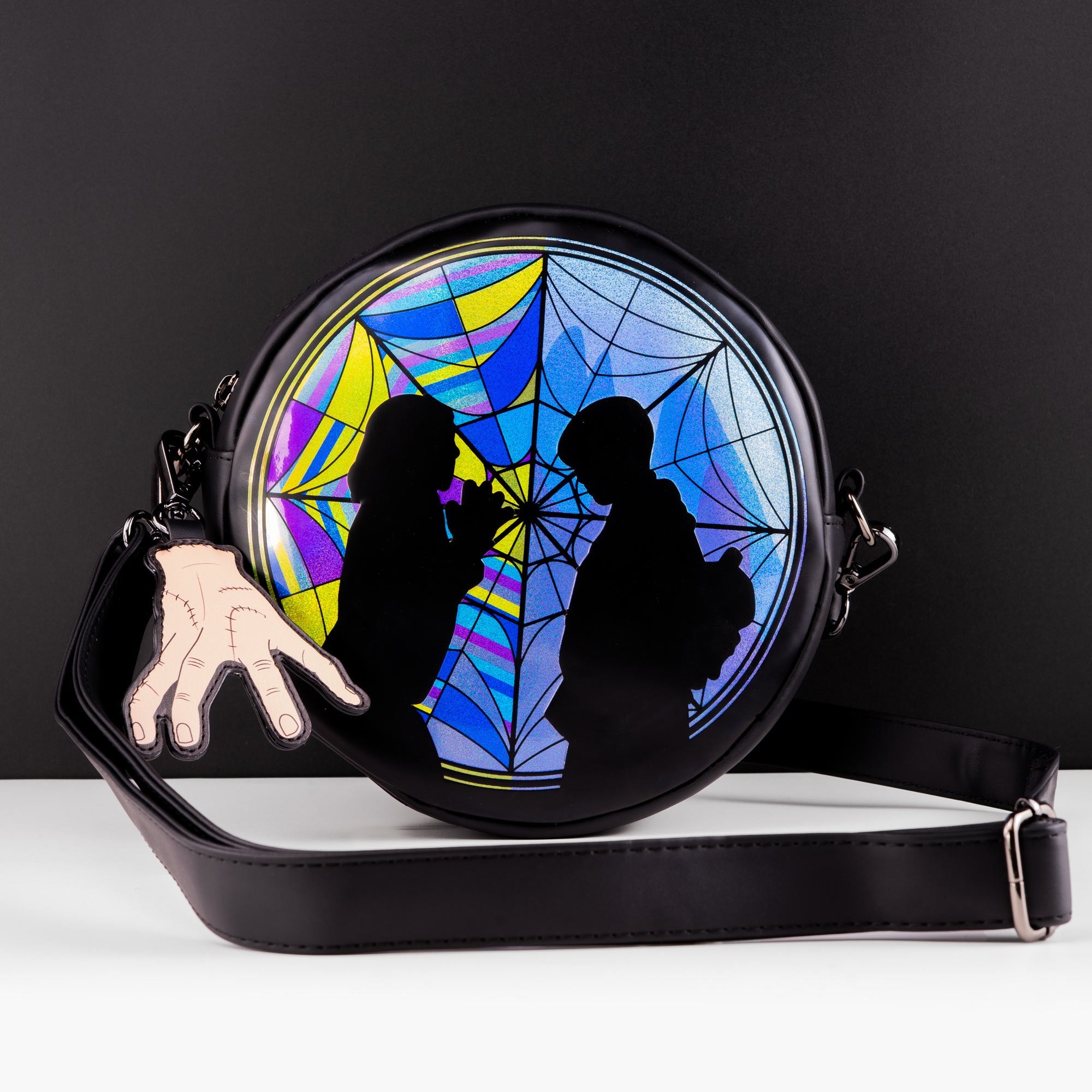 Loungefly x Wednesday Stained Glass Window Crossbody Bag - GeekCore