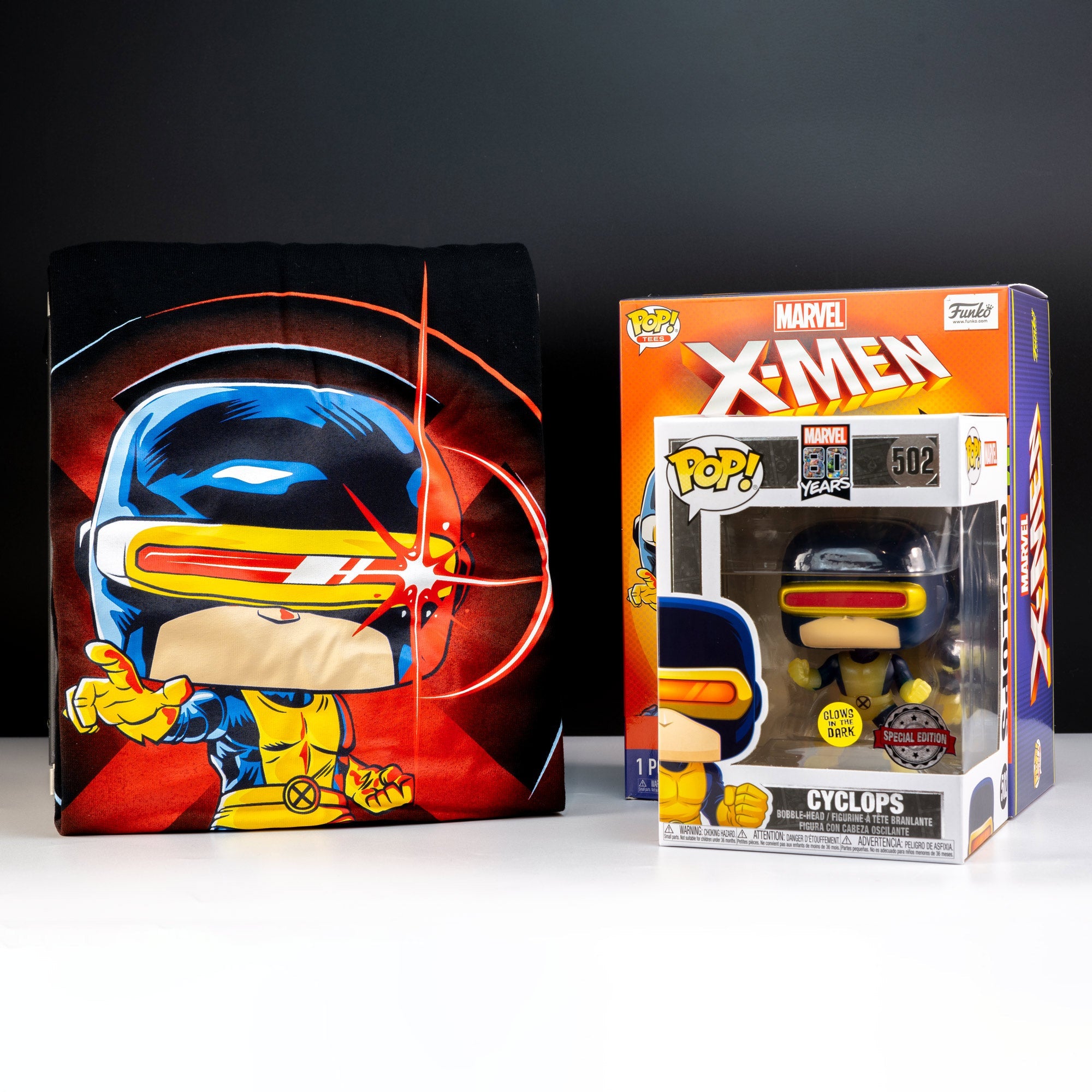 Marvel 80th X - Men Cyclops First Appearance Pop! Vinyl and Tee Set - GeekCore