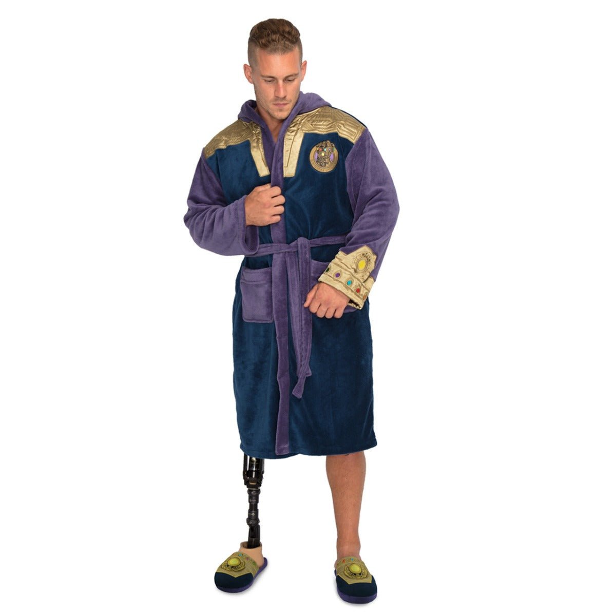 Marvel Avengers Infinity War Thanos Character Bathrobe with Gauntlet - GeekCore