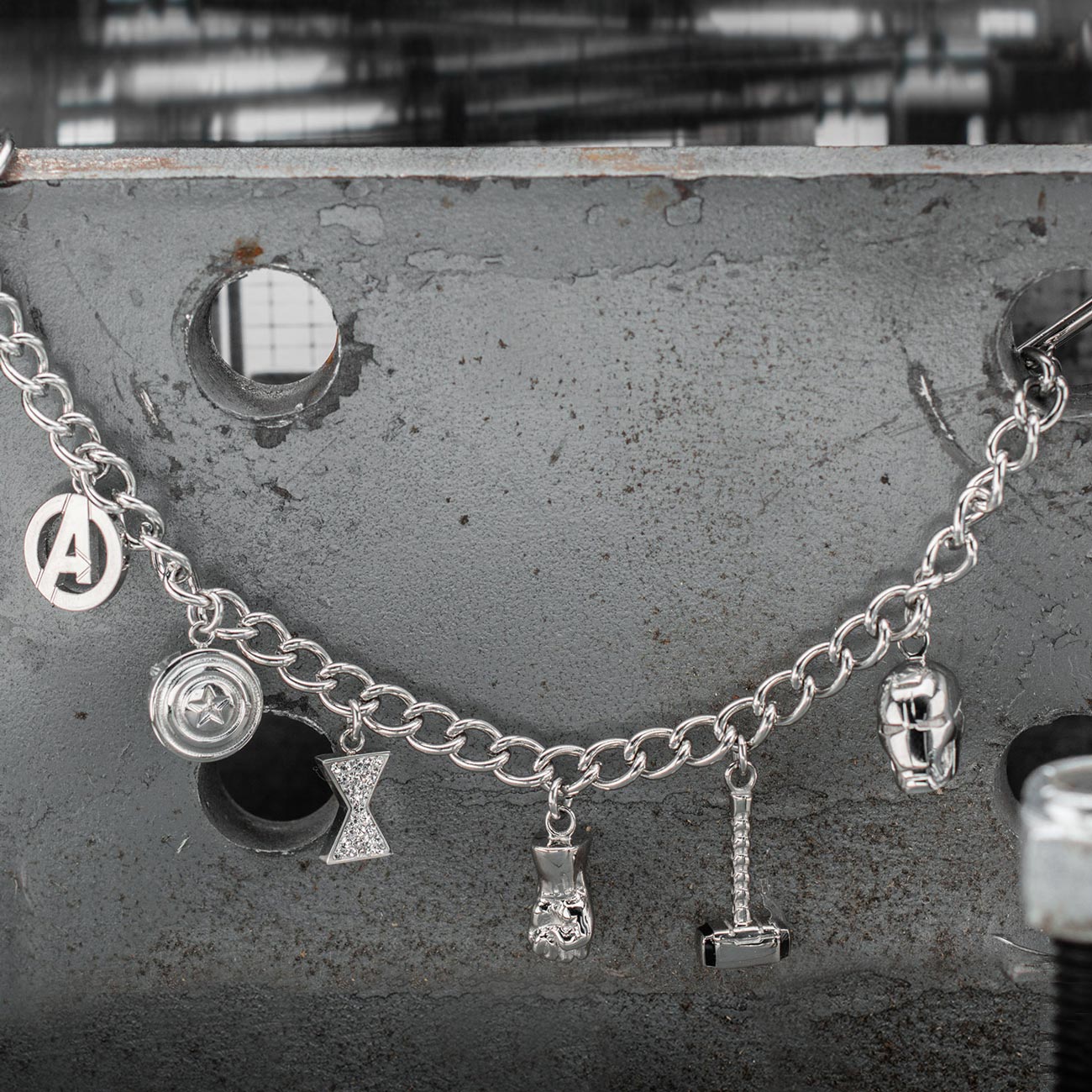 Marvel Avengers Stainless Steel Charm Bracelet - GeekCore