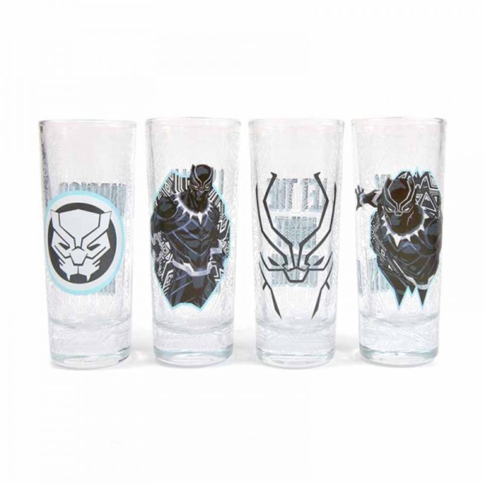 Marvel Black Panther 4 Set Shot Glasses - GeekCore