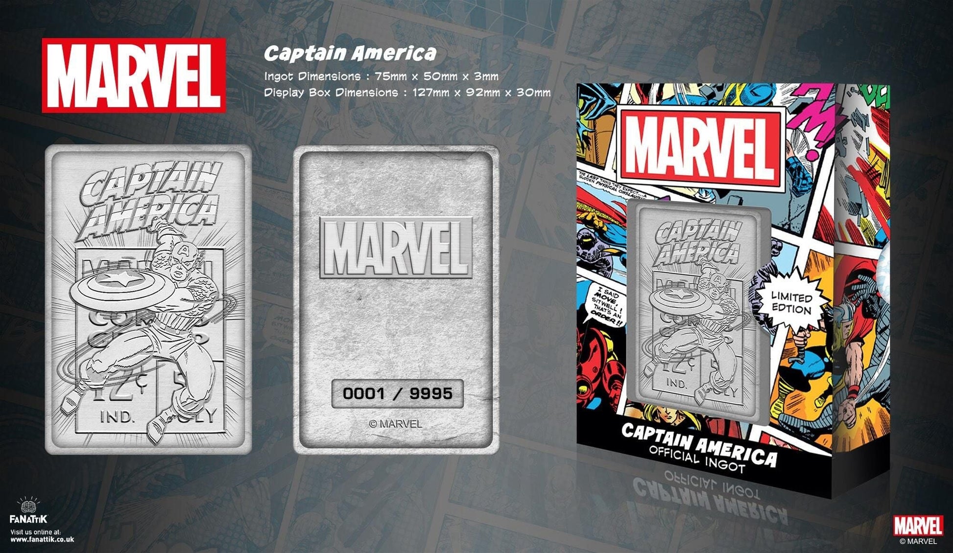 Marvel Captain America Limited Edition Ingot - GeekCore