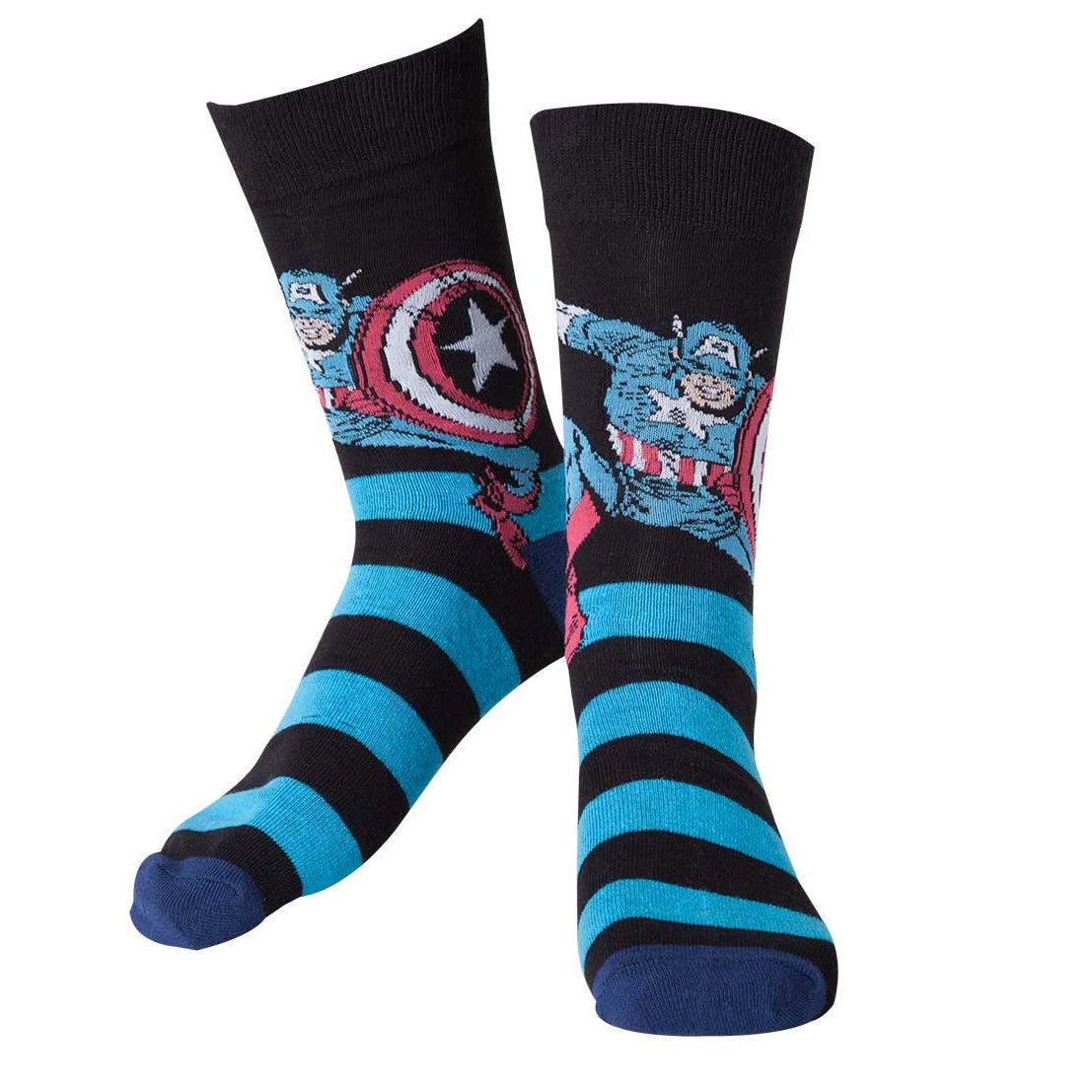 Marvel Captain America Striped Socks - GeekCore