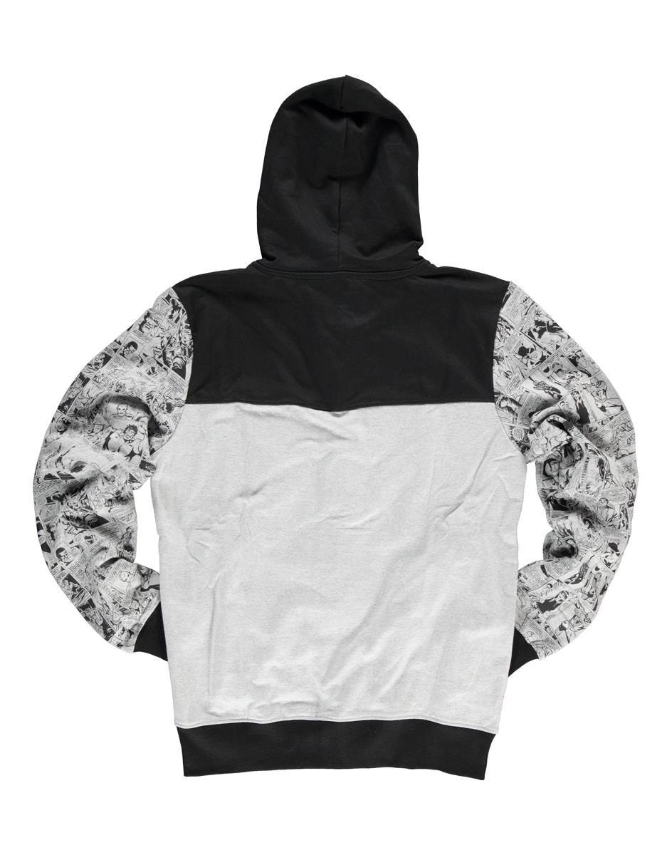 Marvel Comics Classic Comic Print Mens Zip Up Hoodie - GeekCore