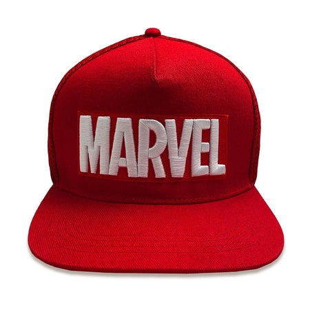 Marvel Comics Red Logo Unisex Adults Snapback Cap - GeekCore