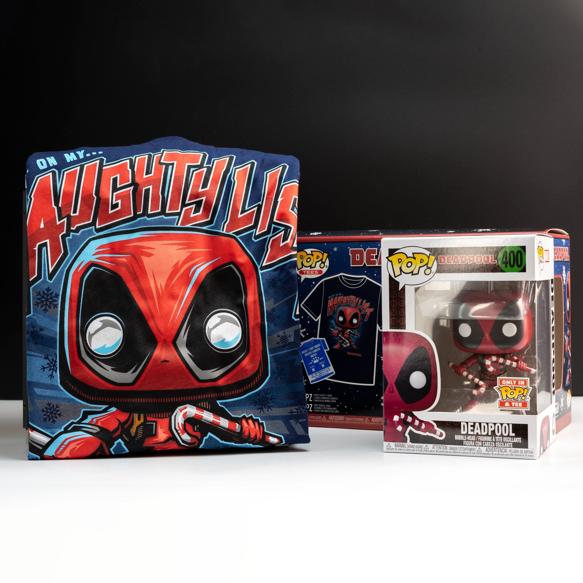 Marvel Deadpool Holiday Pop! Vinyl and Tee Set - GeekCore