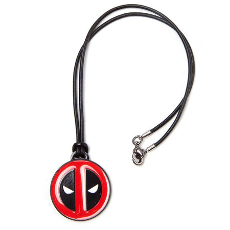 Marvel Deadpool Necklace with Leather Cord - GeekCore