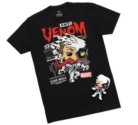 Marvel Eddie Brock Anti - Venom Funko Pop! Vinyl and Tee Set - GeekCore