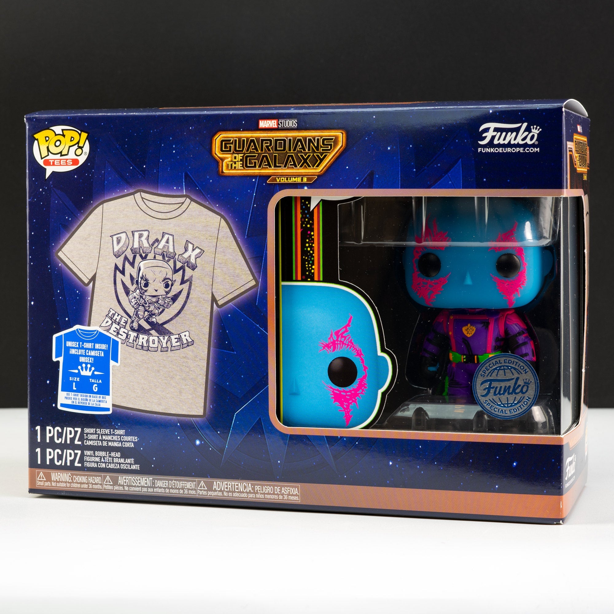 Marvel Guardians of The Galaxy Vol 3 Drax the Destroyer Pop! Vinyl and Tee Set - GeekCore