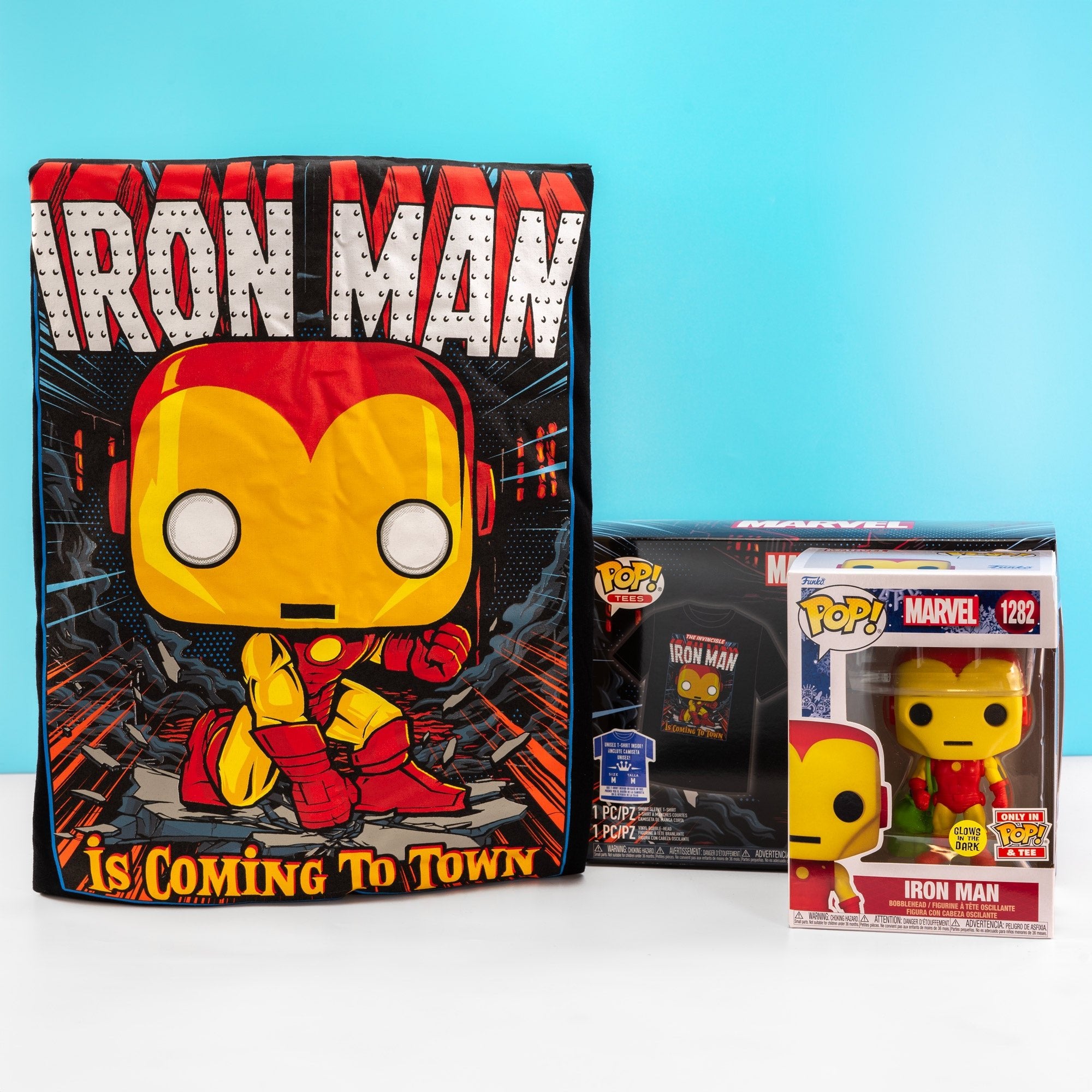 Marvel Holiday Iron Man Funko Pop! Vinyl and Tee Set - GeekCore