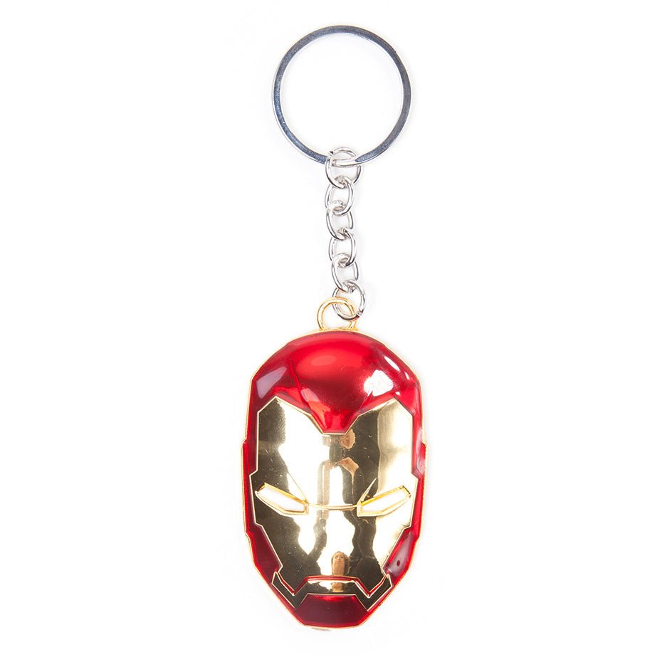 Marvel Iron Man 3D Metal Mask Key Chain - GeekCore
