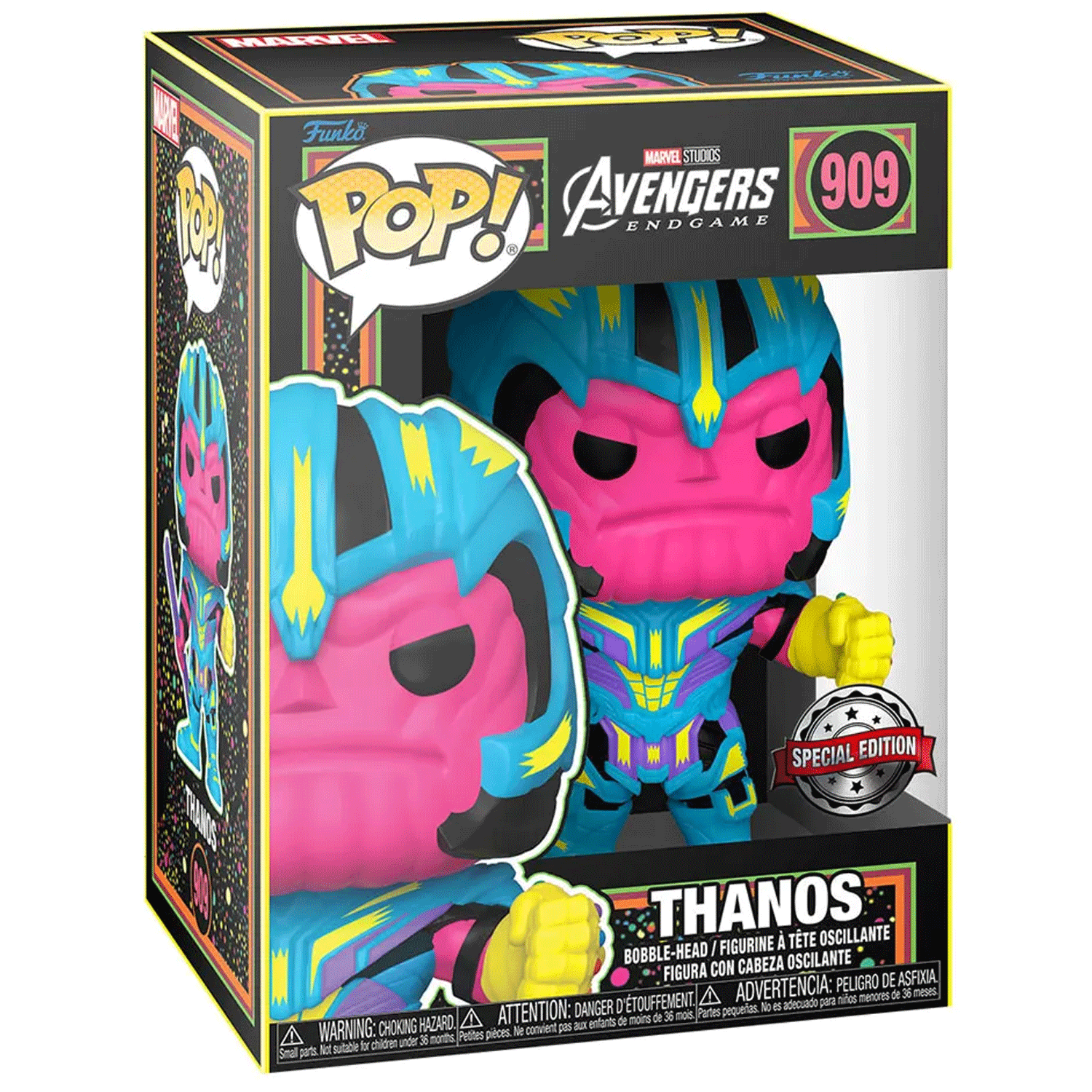 Marvel Thanos Blacklight Pop! Vinyl and Tee Set - GeekCore