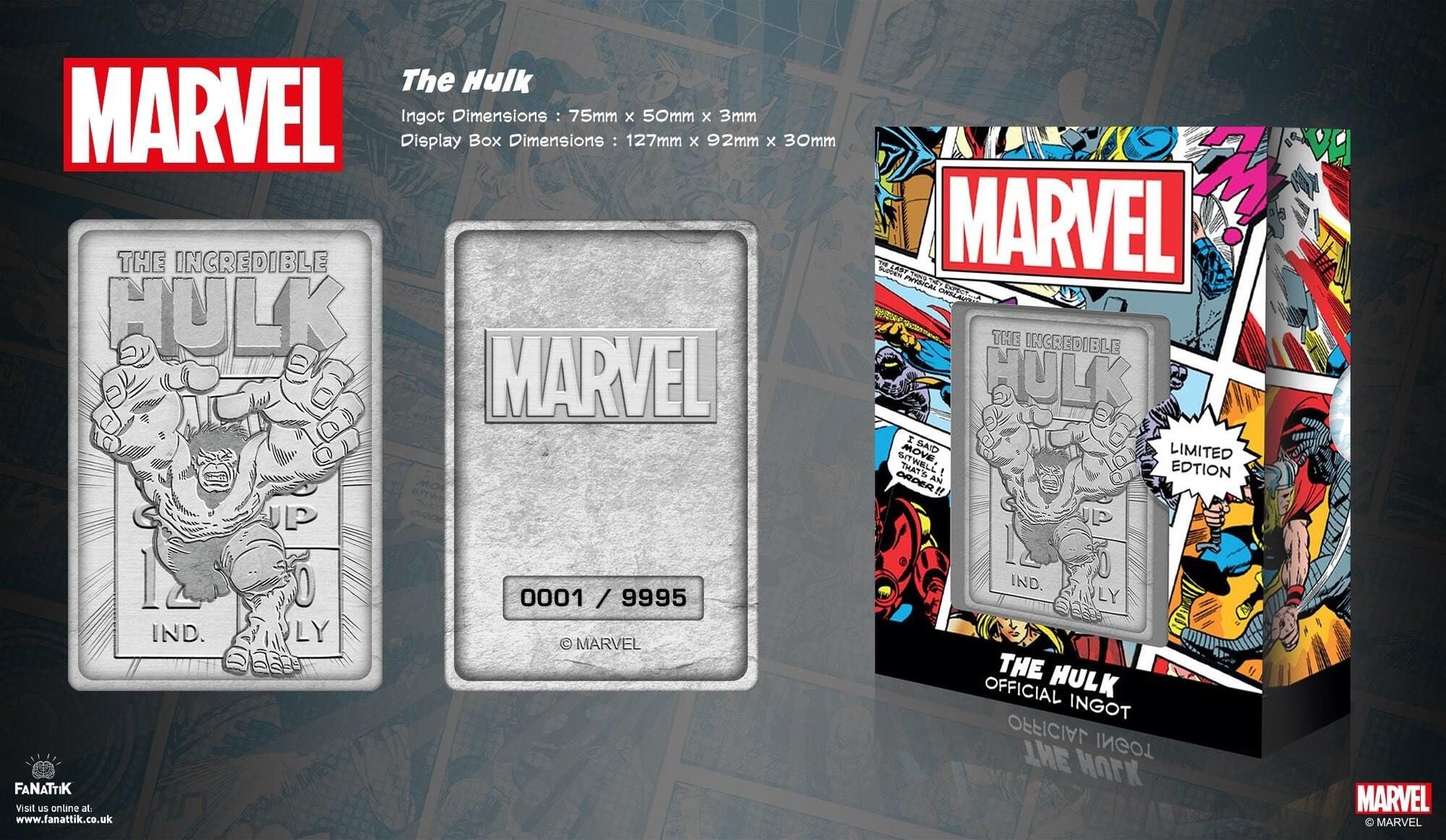 Marvel The Incredible Hulk Limited Edition Ingot - GeekCore