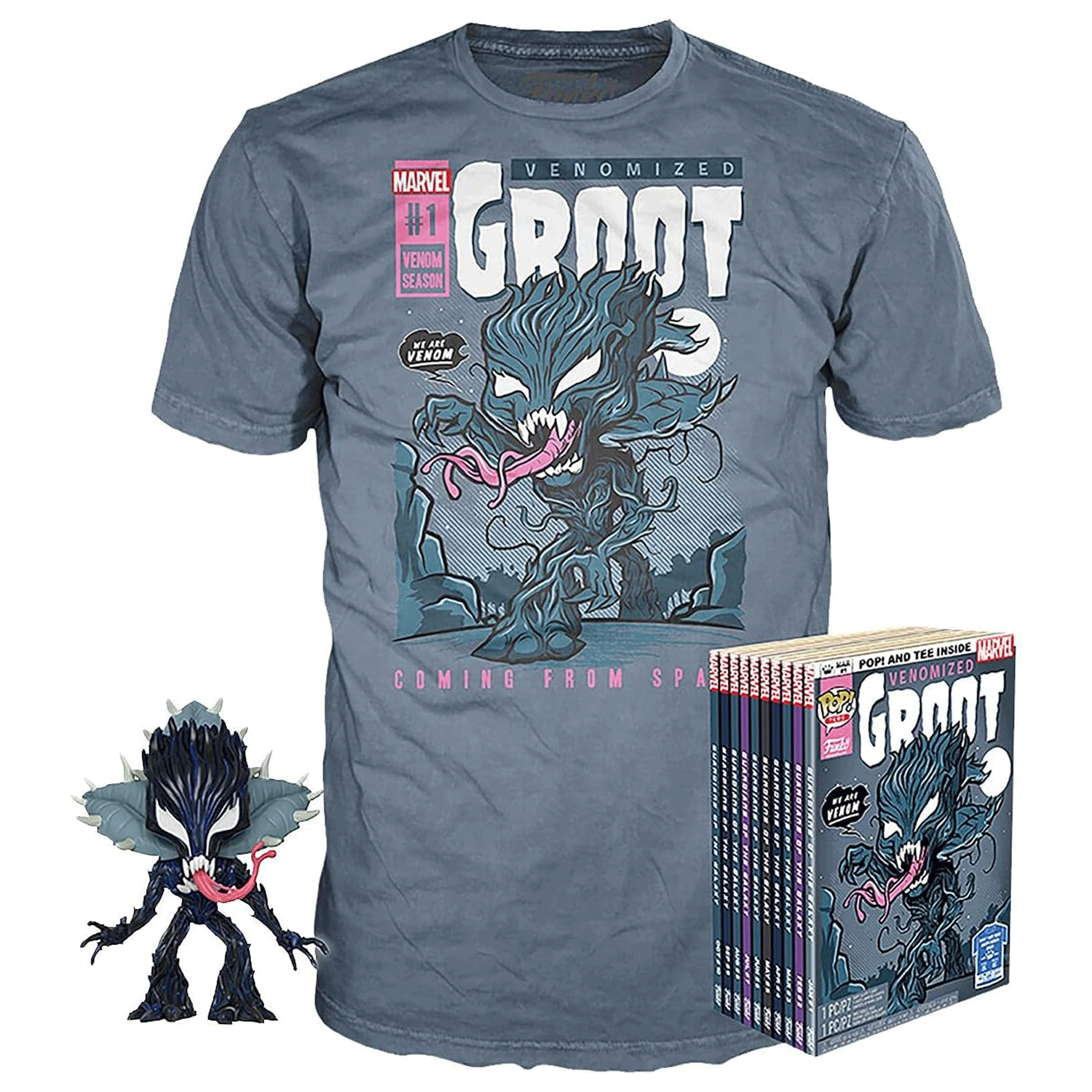 Marvel Venom Groot Pop! Vinyl and Tee Set - GeekCore