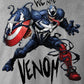 Marvel Venom "Venomized Captain America" T - Shirt - GeekCore