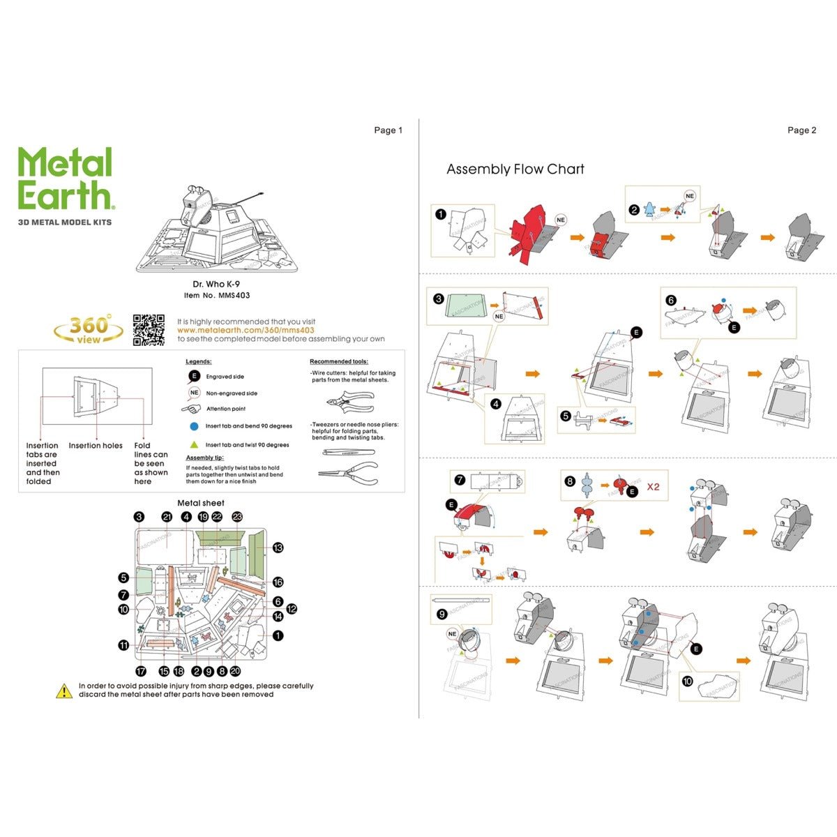 Metal Earth Doctor Who K - 9 - GeekCore