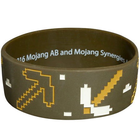 Minecraft Miner Rubber Bracelet - GeekCore