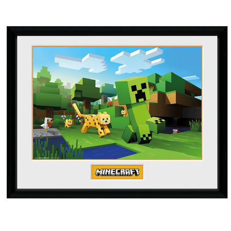 Minecraft Ocelot Framed Print - GeekCore