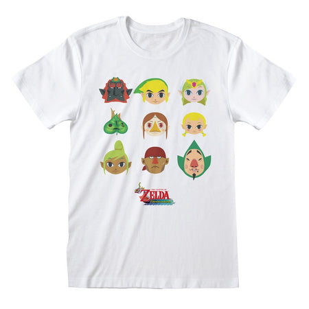 Nintendo Legend Of Zelda Wind Waker Faces T - Shirt - GeekCore