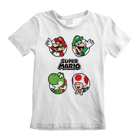 Nintendo Super Mario Circles Kid's T - Shirt - GeekCore