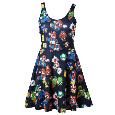 Nintendo Super Mario Icons Skater Dress - GeekCore