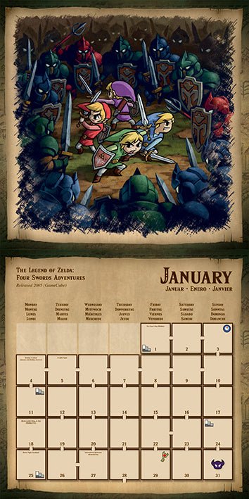 Official The Legend of Zelda 2021 Calendar - GeekCore