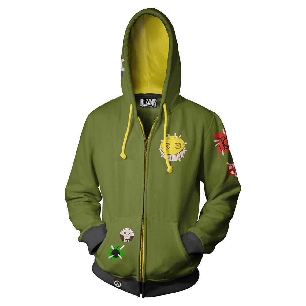 Overwatch Junkrat Zip - Up Hoodie - GeekCore