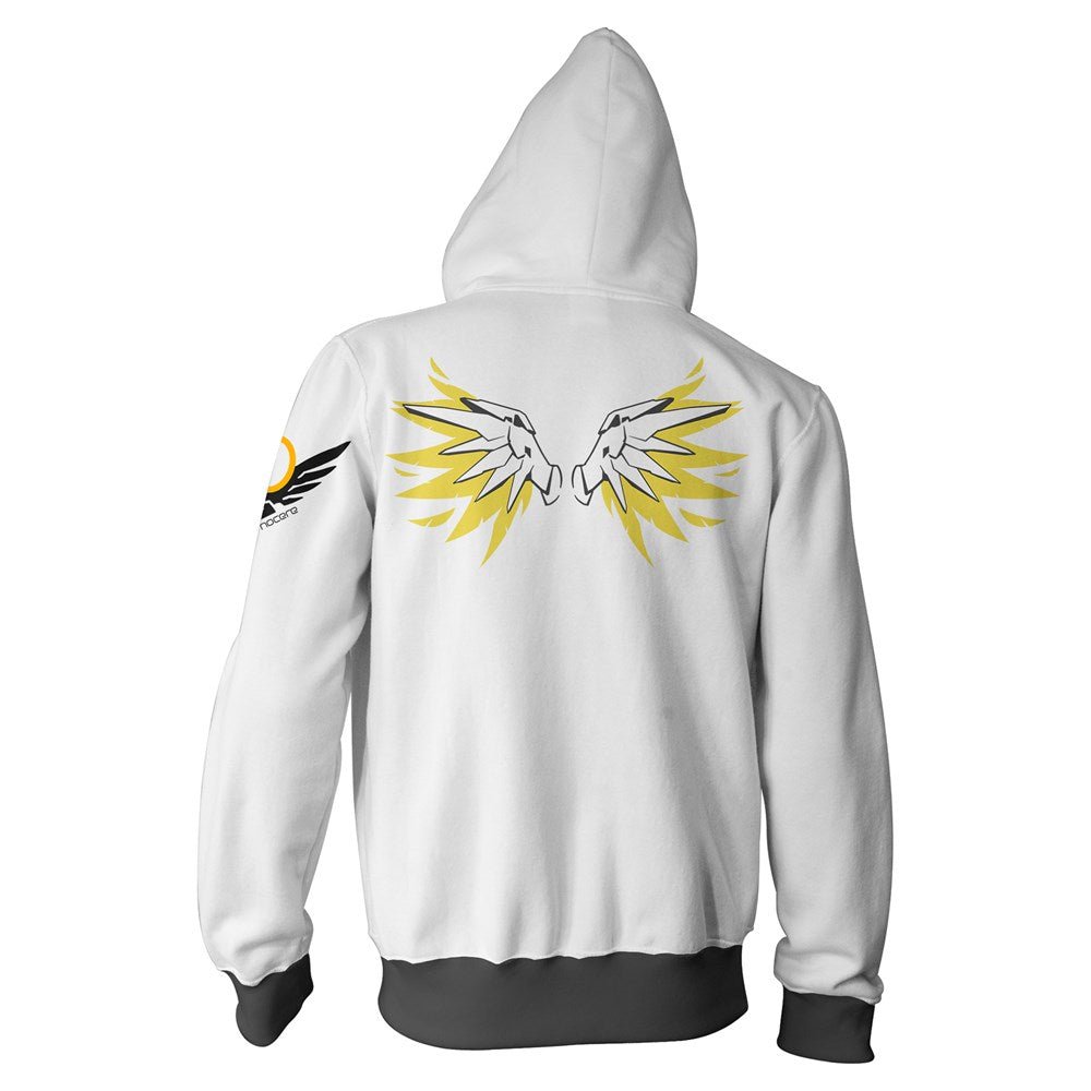 Overwatch Mercy Zip - Up Hoodie - GeekCore