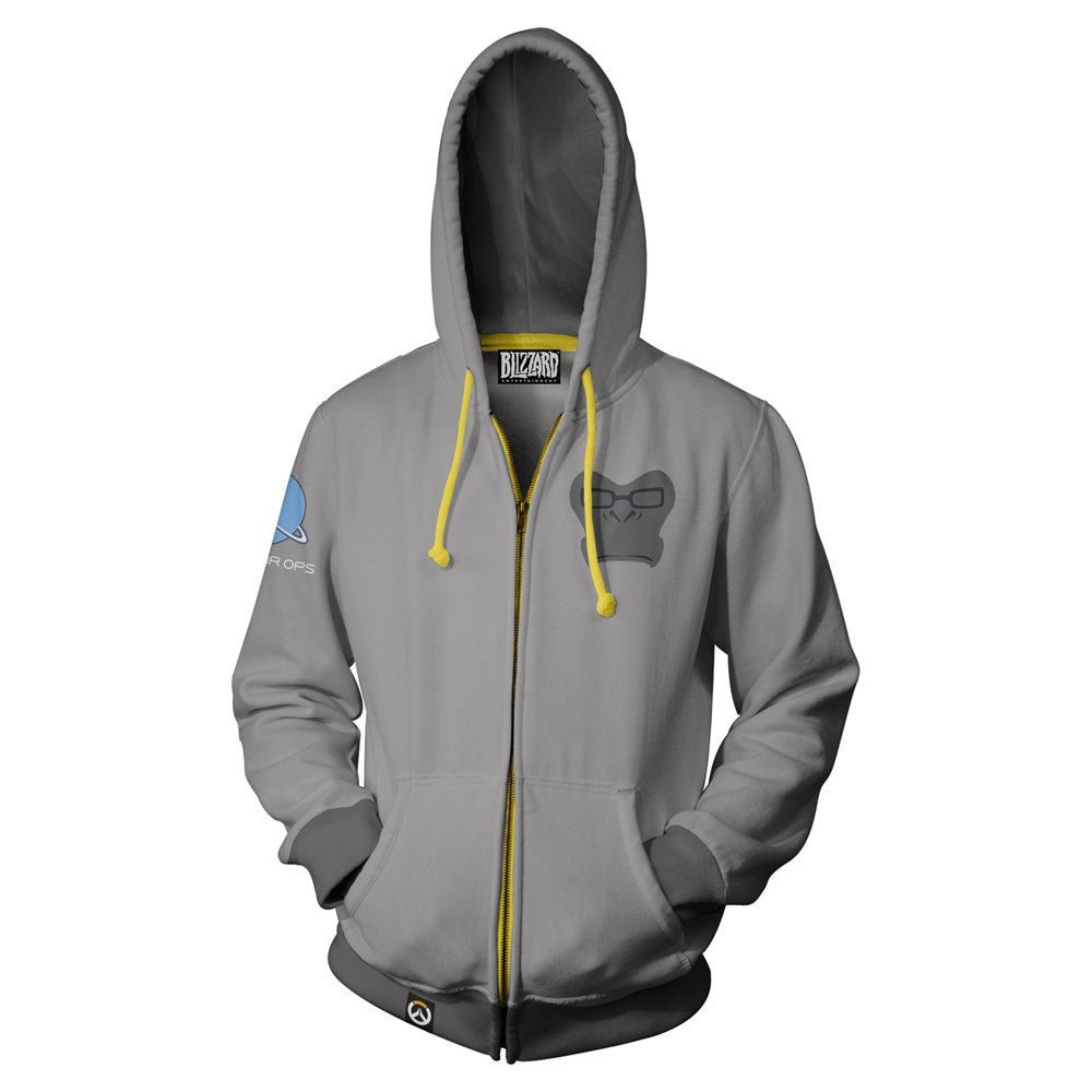 Overwatch Winston Zip - Up Hoodie - GeekCore