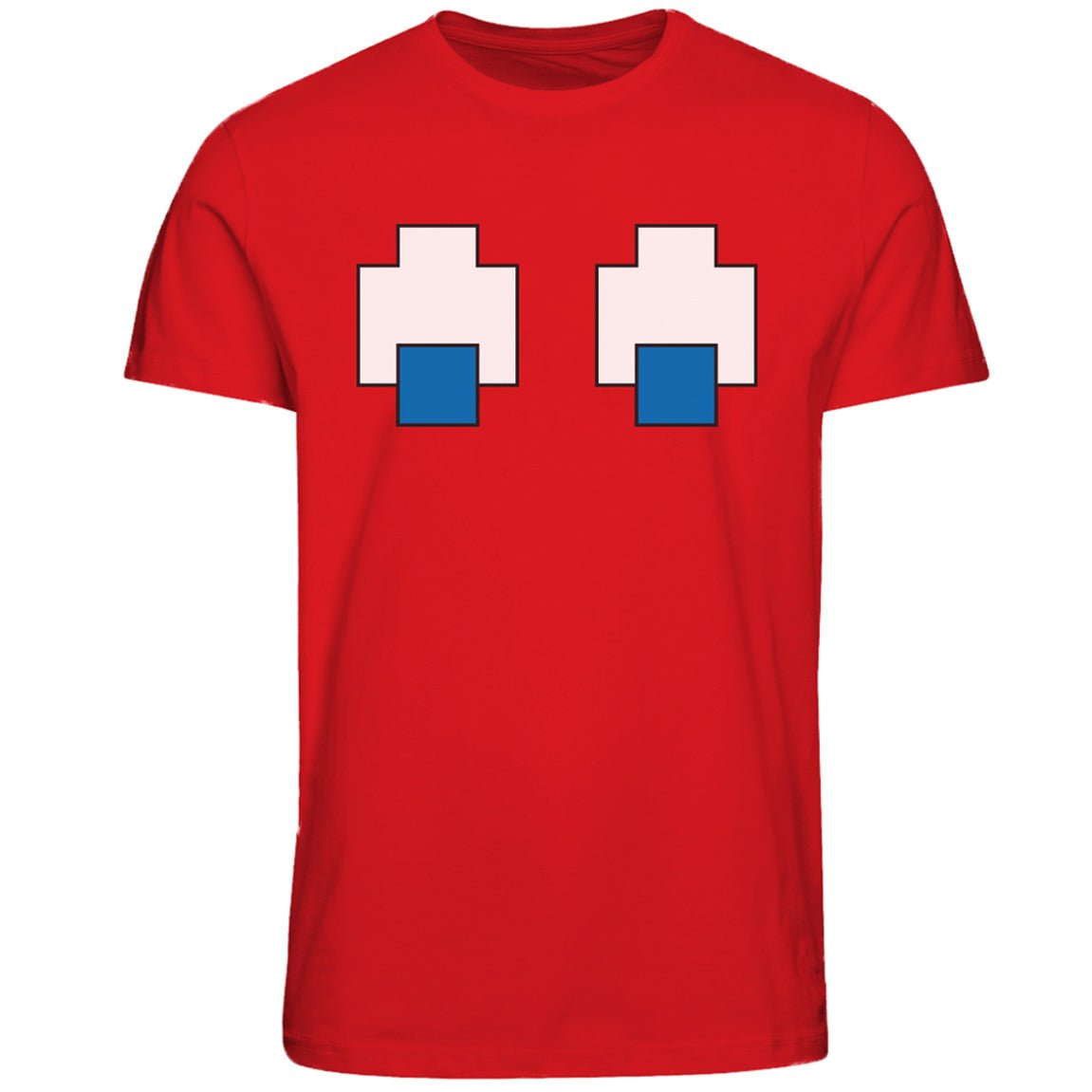 Pac - Man Blinky Eyes T - Shirt - GeekCore