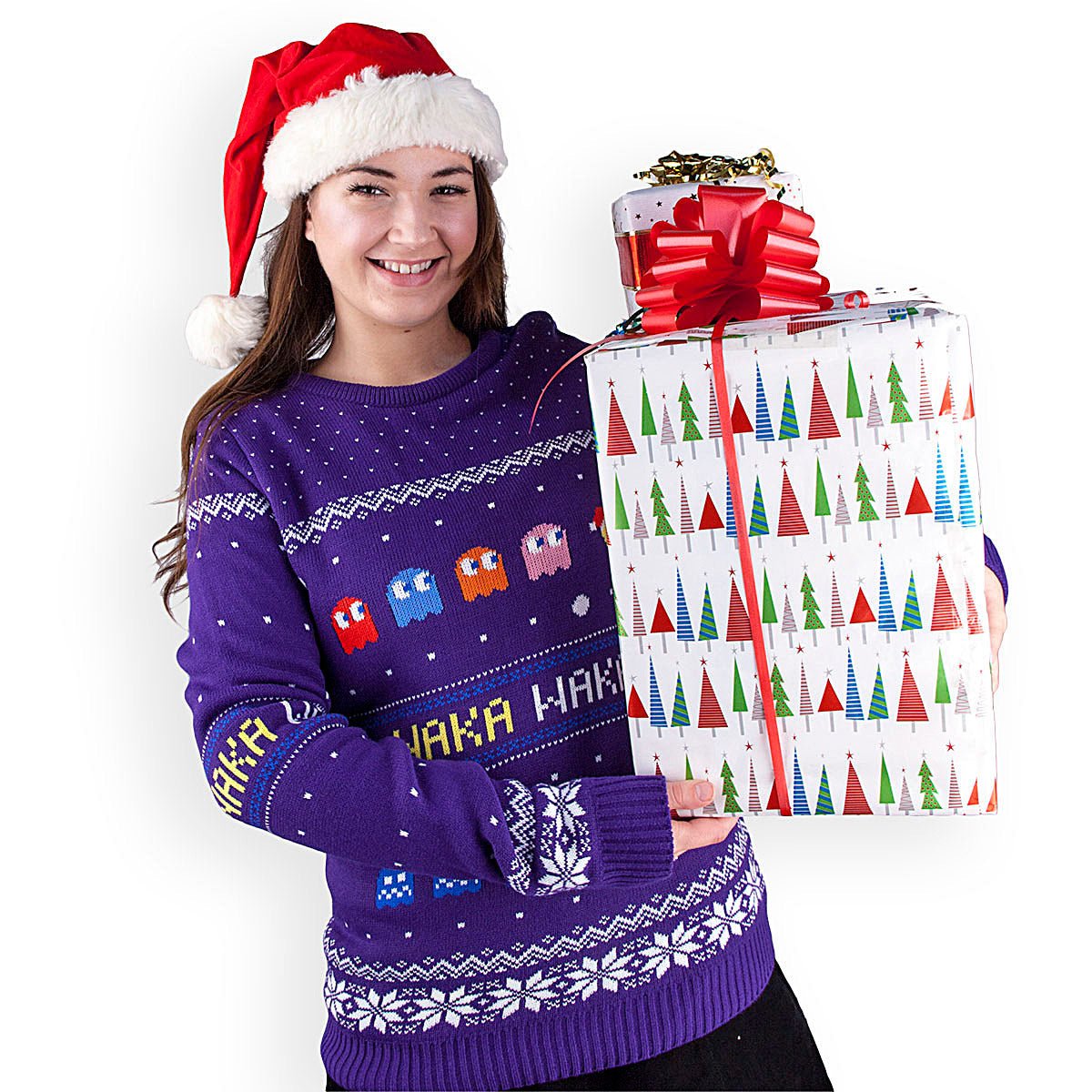 Pacman Knitted Christmas Jumper / Sweater - GeekCore