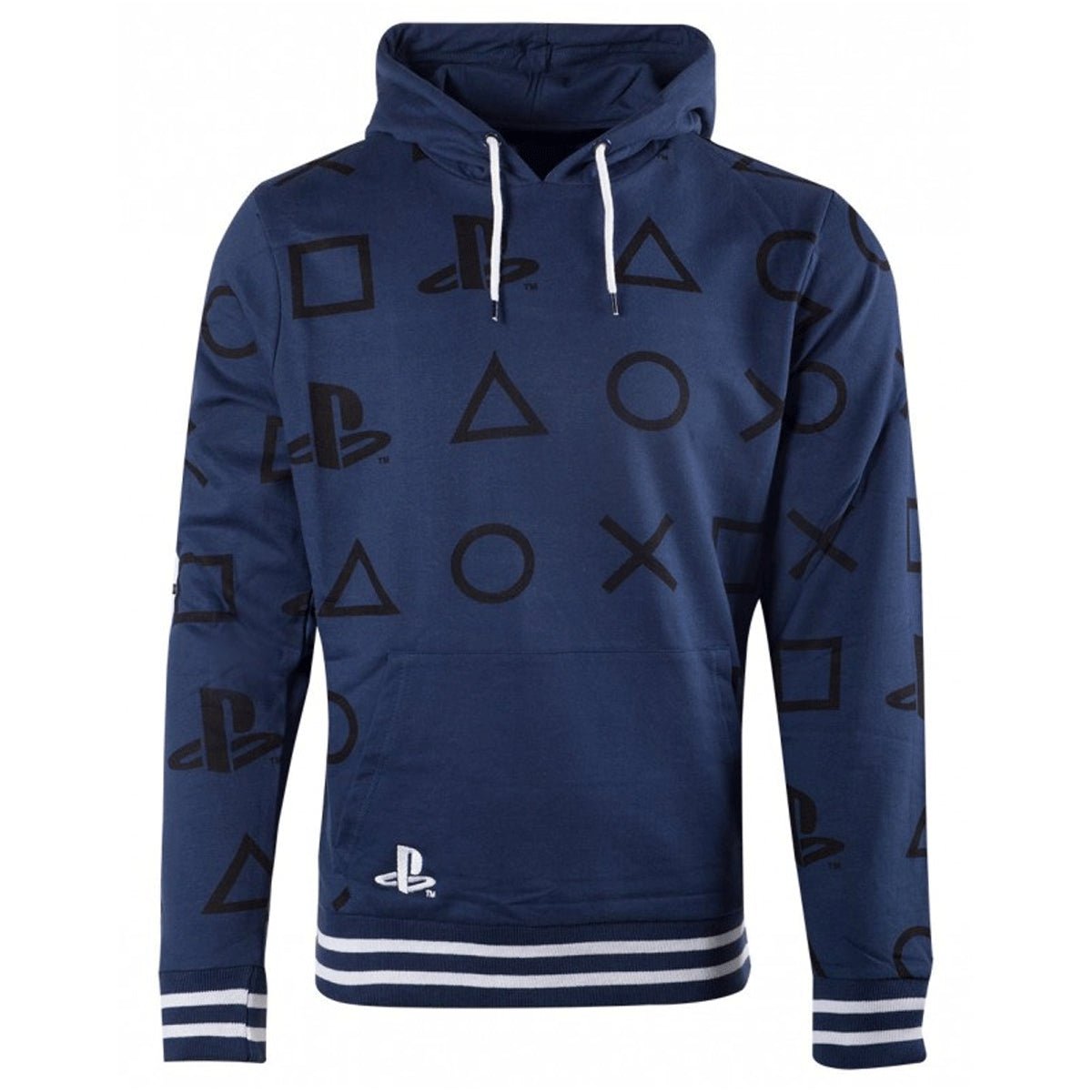 Playstation Symbols Blue Hoodie - GeekCore