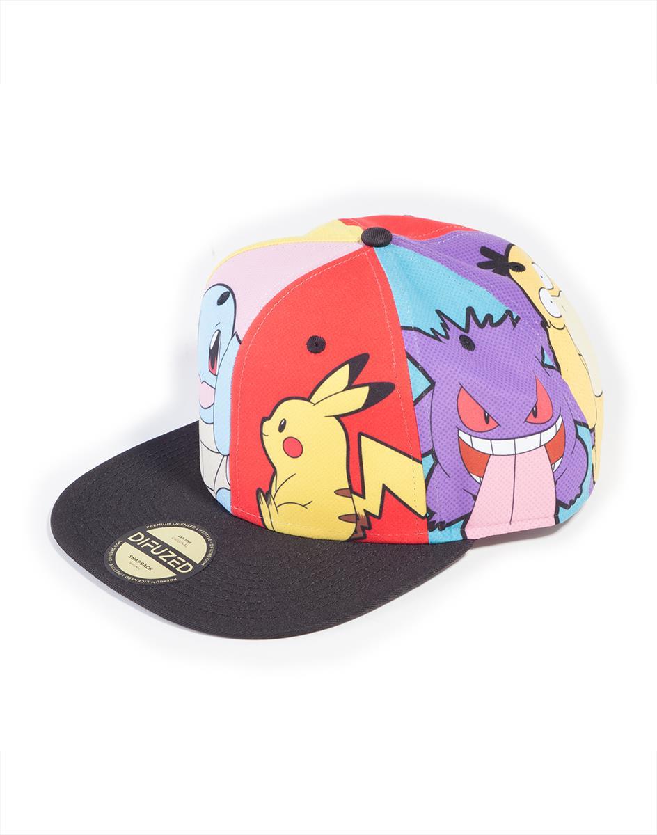 Pokemon Multi Pop Art Snapback Cap - GeekCore